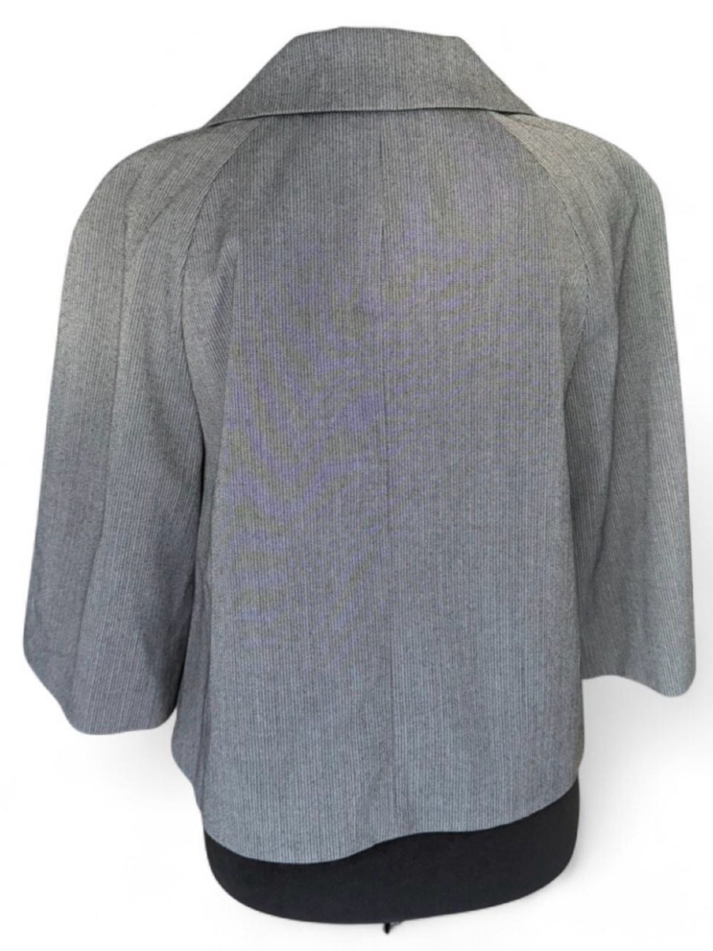 Women's Gray Cropped Double-Breasted Jacket - Picture 4 of 5
